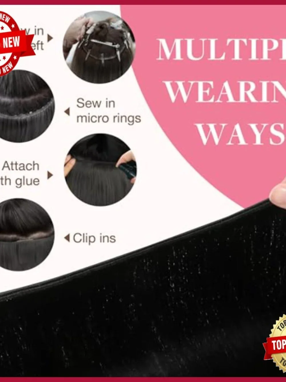Real Human Hair Extensions 24 Inch 120g Straight Silky Weft Bundles